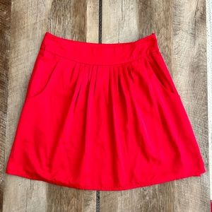 Red mini skirt